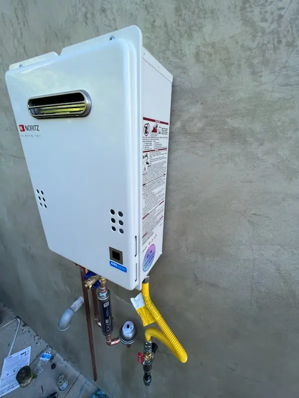 Tankless water heater installation for Willowyck homes